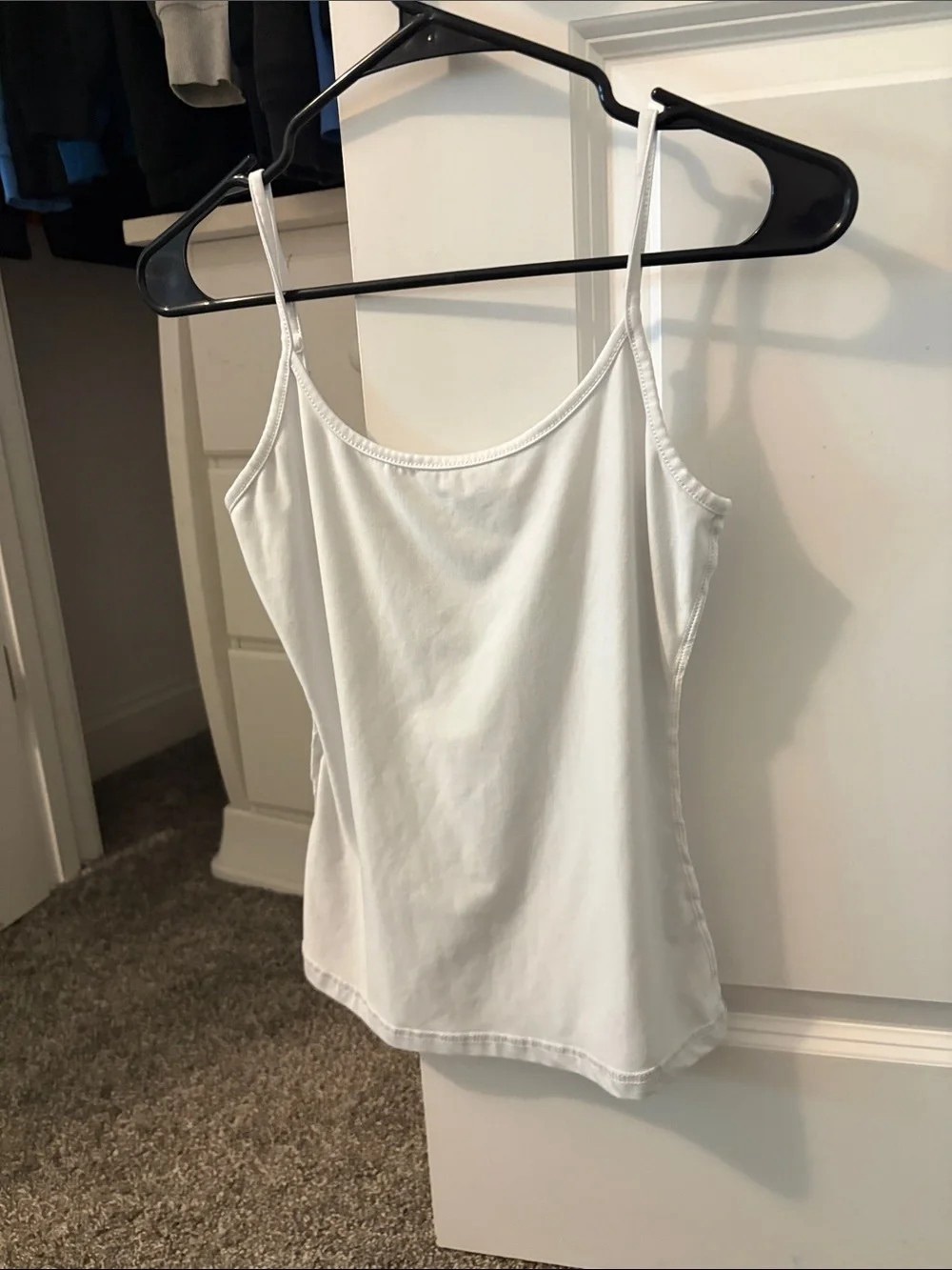 Classic White Spaghetti Strap Tank Top - Women's